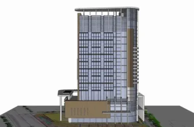 Modern High-Rise Office Building Model in SketchUp-BIM WORLD