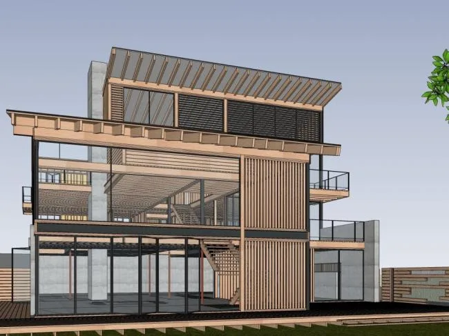 SketchUp Residential Model | Multi-story Residence, New Chinese Style, Residential Architecture