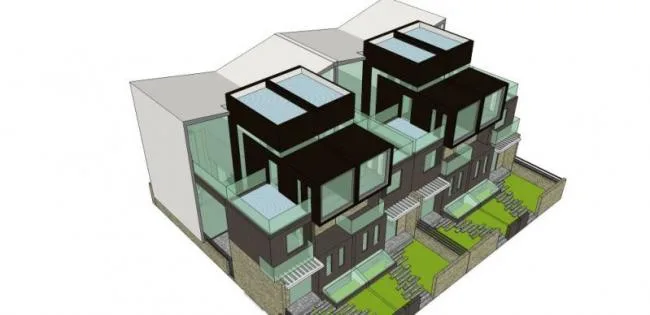 Sketchup Villa Model | Twin Villa, Modern Style