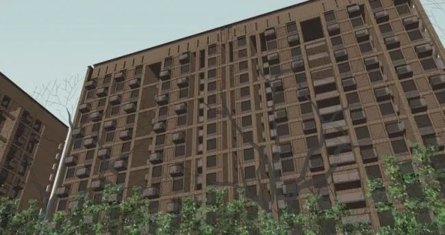 Sketchup Residential Model | High rise apartments, ground floor commercial buildings, residential buildings, modern style