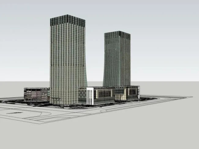 Sketchup Office Model | Super High rise Office Building, Modern Style