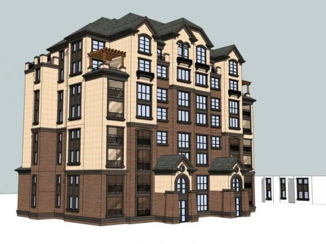 Sketchup Residential Model | Multi story Residence, European Classical Style