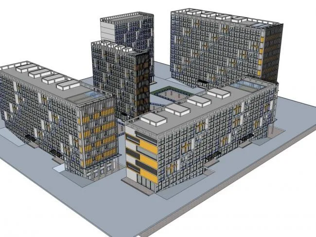 Sketchup Business Model | Multi story Apartment, Commercial, Modern Style, 13th Floor