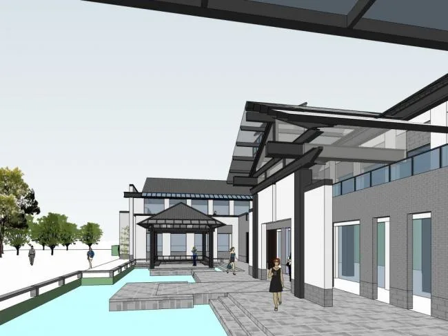 Sketchup Cultural Model | Multi story Museum, Cultural Architecture, Chinese Style