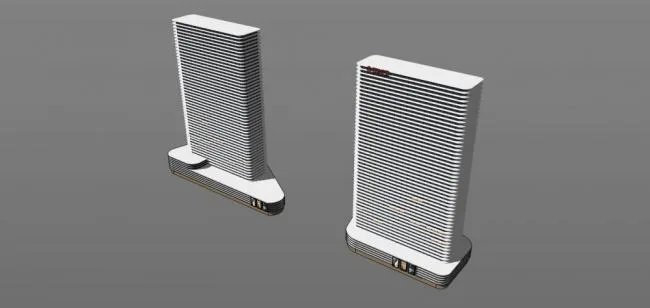 Sketchup Office Model | Super high-rise hotel office building, office building, modern style