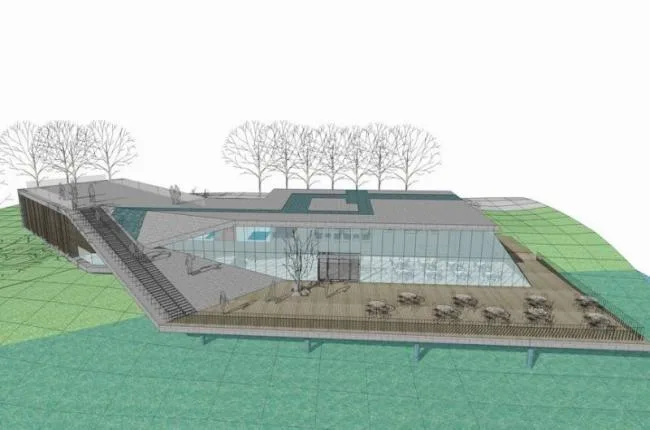 Sketchup Business Model | Hangzhou Poly Sales Office, Multi story Commercial Building, Modern Style