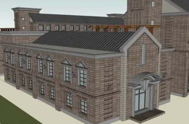 Classical Multi-Story Office Building SketchUp Model-BIM WORLD