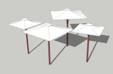 SketchUp Material Model: Umbrella Sculpture Component-BIM WORLD