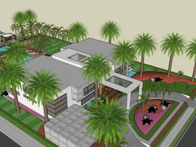 Sketchup Villa Model | Solo Villa, Modern Style
