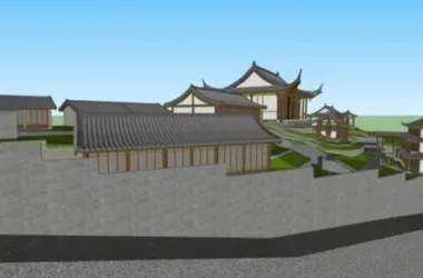 SketchUp Model of Ancient Chinese Multi-Story Temple Architecture-BIM WORLD