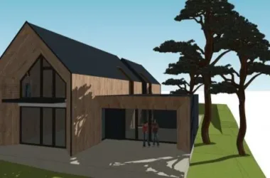 Modern Small Residence SketchUp Model | Villa and Garden Home Design-BIM WORLD