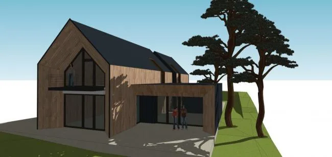 Sketchup Residential Model | Small Residence, Modern Style, Residential Building, Villa, Garden Villa