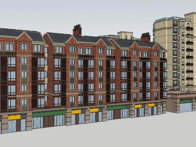 Sketchup Residential Model | Small and High rise Residential Buildings, Ground Floor Commercial Buildings, Residential Buildings, Classical Style
