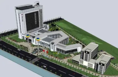 Multi-Story High-Rise Hybrid Hospital Model | Huishan District People's Medical Building in Modern Style-BIM WORLD