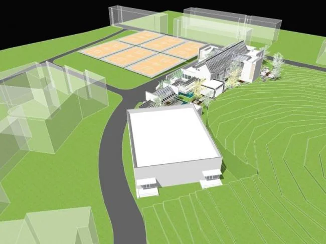 Sketchup Business Model | Low rise Clubhouse, Modern Chinese Style