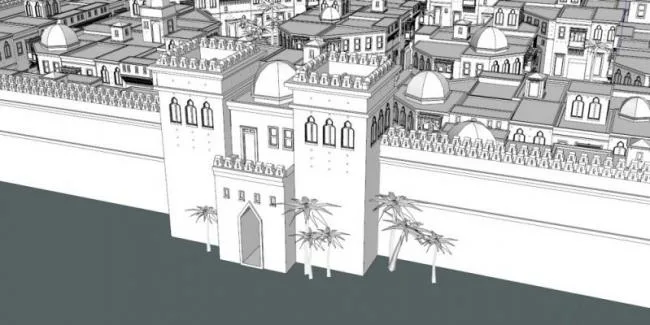 Sketchup Planning Model | Ancient Arab Cities, Medieval Arabic Style, Classical Style