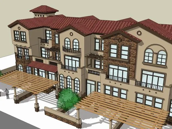Classical Style Townhouse Villa Model in SketchUp