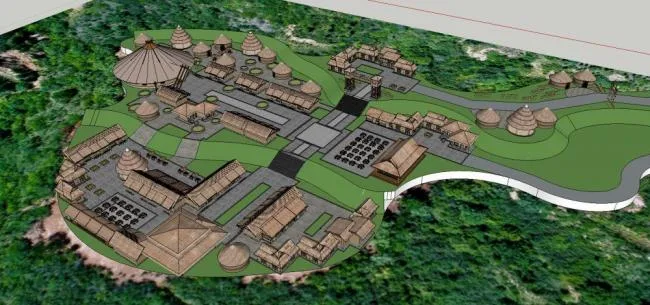 Sketchup Landscape Model | Leisure Scenic Area, Classical Style, Landscape