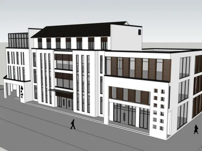 Sketchup Business Model | Multi story Club, Modern Chinese Style