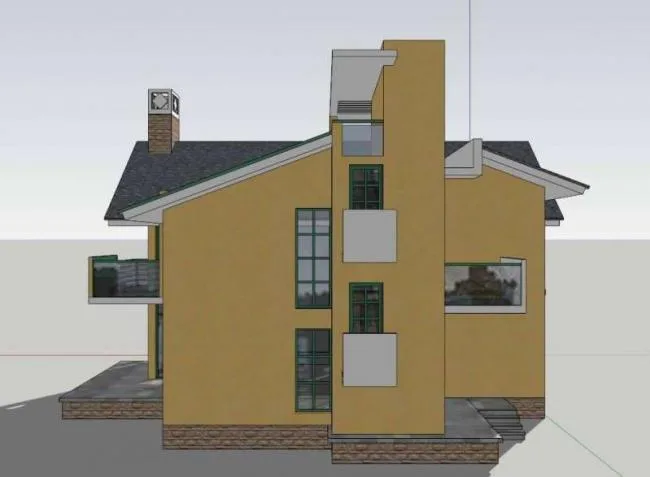 Sketchup Villa Model | Multi story Hilltop Villa, Classical Style