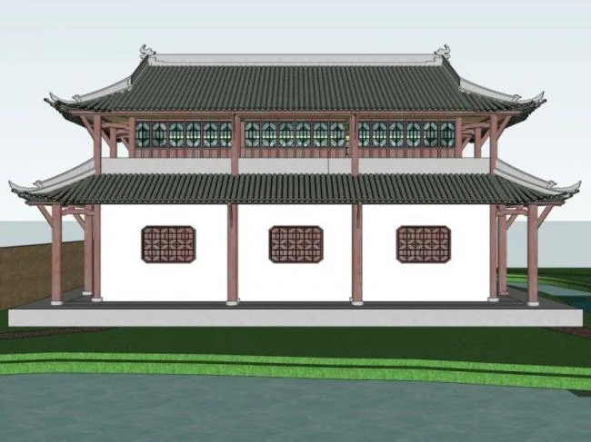 Sketchup Ancient Architecture Model | Multi story Drum Tower, Antique, Chinese Style, Ancient Architecture