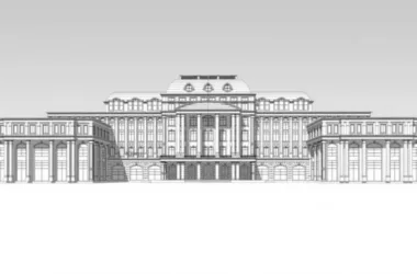SketchUp Office Model: Multi-Story French-Style Classical Foreign Affairs Building-BIM WORLD