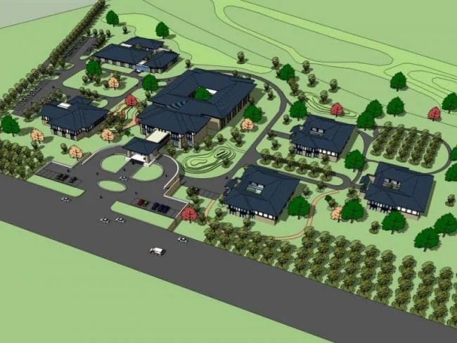 Sketchup Business Model | Low rise Clubhouse, Modern Chinese Style