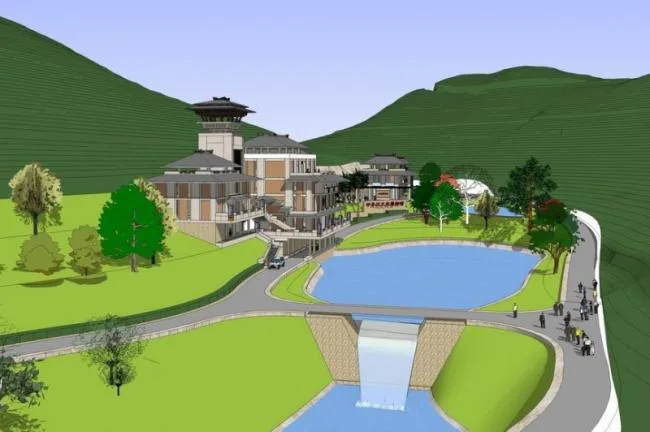 Sketchup Cultural Model | Multi story Chinese Museum, Cultural Architecture, Chinese Style