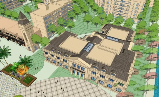 Sketchup Business Model | Multi story Commercial Street, Neoclassical Style