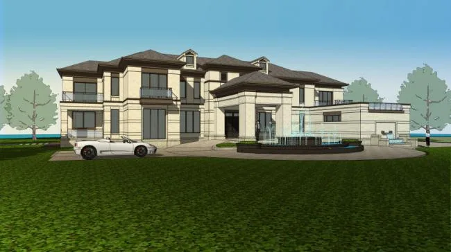 Sketchup Villa Model | Solo Villa, European Villa, Classical Style