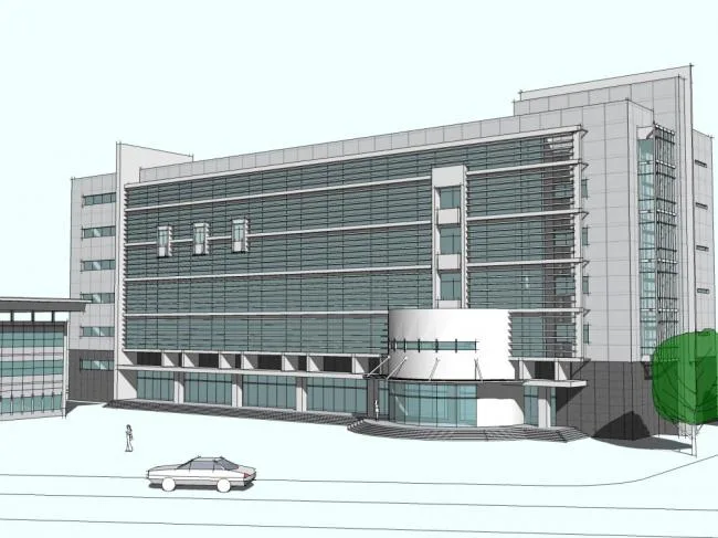 Modern High-Rise Office Building Model in SketchUp-BIM WORLD