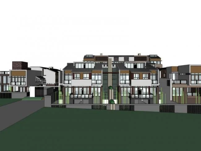 Sketchup Villa Model | Stacked Villa, Modern Style