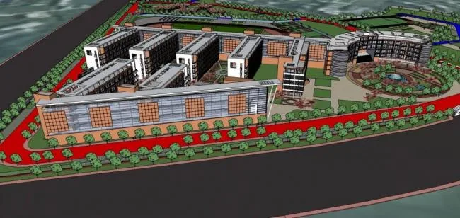 Sketchup School Model | Multi story School, Experimental Primary School, Educational Architecture, Culture, Education, Health, Modern Style