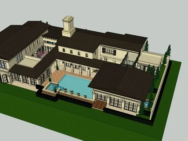Sketchup Villa Model | Private Villa, Classical Style, Multi story