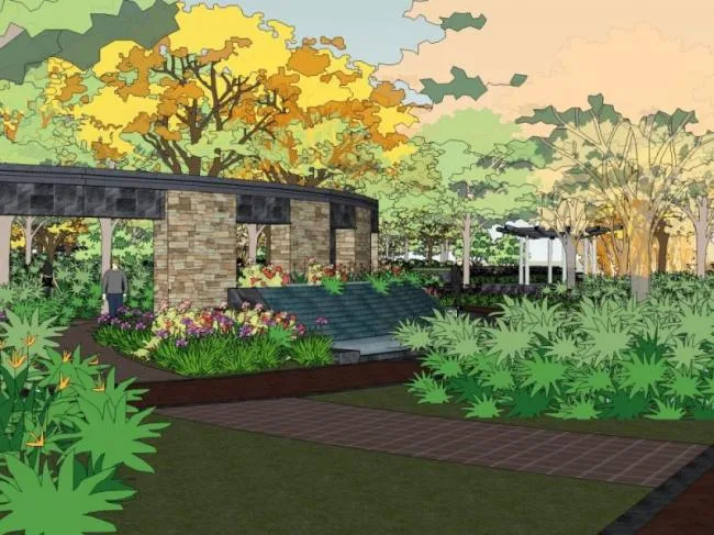 Sketchup Landscape Model | Community Landscape, Residential Landscape, Modern Style