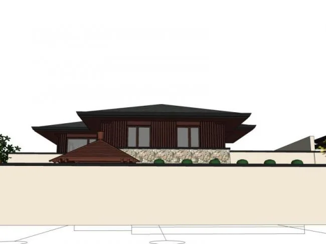 Sketchup Villa Model | Twin Villa, Modern Style