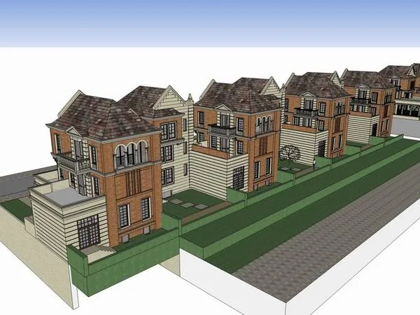 Sketchup Villa Model | English Villa Residence, Classical Style