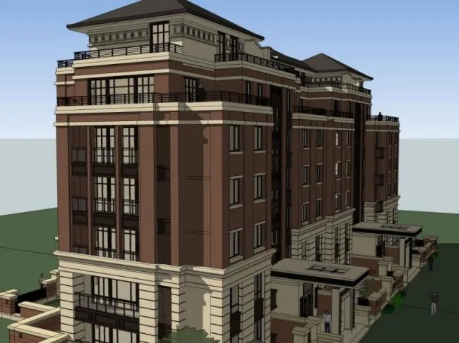 Sketchup Residential Model | Multi story Residence, Garden House, European Style