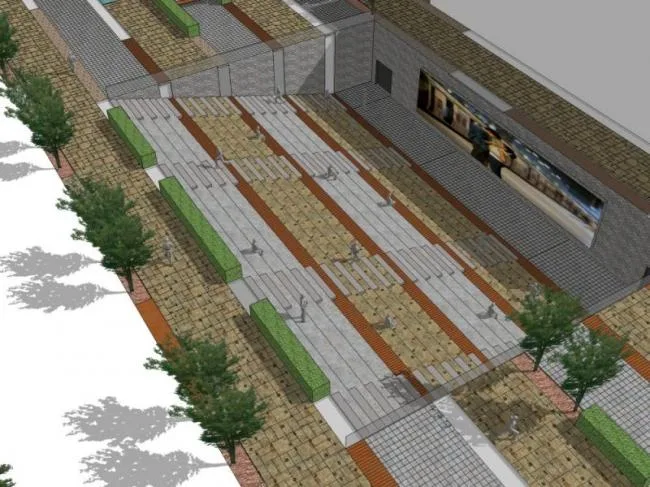 Sketchup Landscape Model | Waterfront Landscape, Modern Style