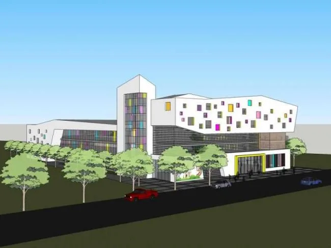 Sketchup School Model | Multi story Nanchang County Third Kindergarten, Campus Educational Architecture, Modern Style