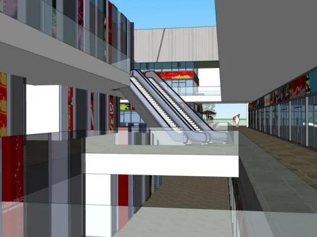 Sketchup Business Model | Multi story Business Center, Modern Style