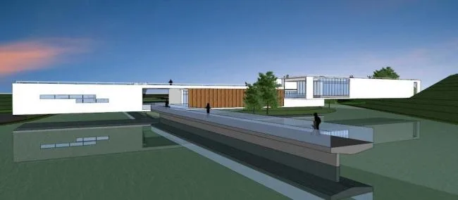 Sketchup Cultural Model | Exhibition Center, Exhibition Hall, Cultural Architecture, Modern Style