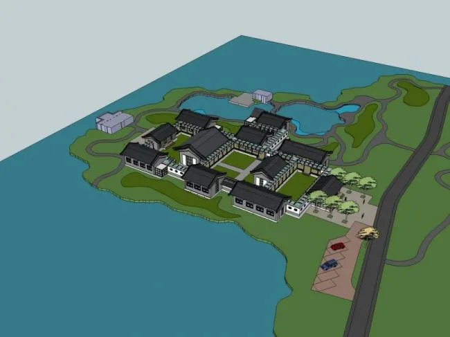 Sketchup Residential Model | Residential Buildings, Chinese Style, Ancient Architecture