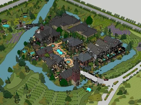 Sketchup Villa Model | Town Residence, Villa, Classical Style
