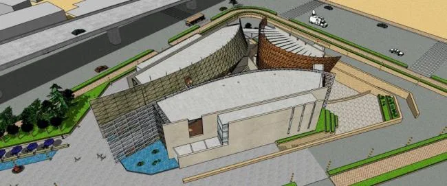 Sketchup Cultural Model | Multi story Museum, Cultural Architecture, Modern Style