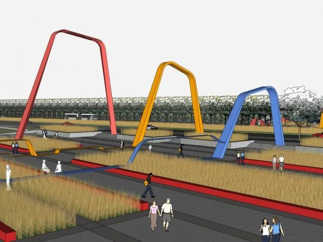 Sketchup Landscape Model | Park Landscape, Modern Style