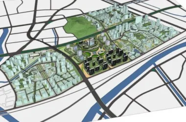Sketchup Planning Model | Multi story High rise Mixed City Planning, Modern Style-BIM WORLD