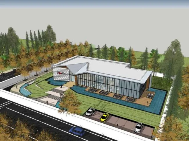 Sketchup Business Model | Multi story Sales Office, Modern Style
