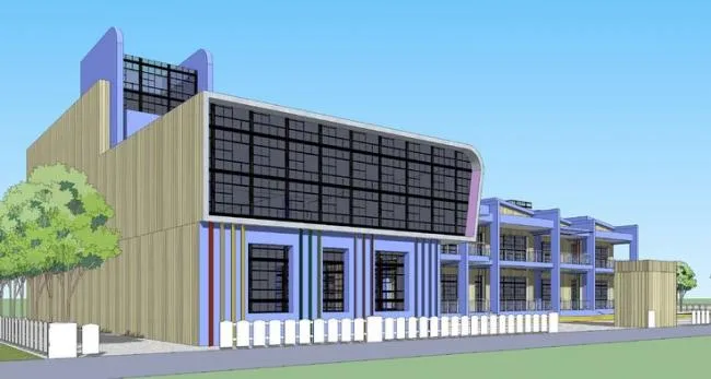 Sketchup School Model | School, Teaching Building, Kindergarten, Modern Style, Educational Architecture