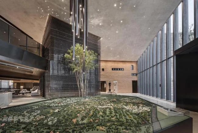 BIM architecture | Scattered 'folding fans' on the yellow floor: design of the tourist center/water stone in Zhengzhou Jianye Football Town